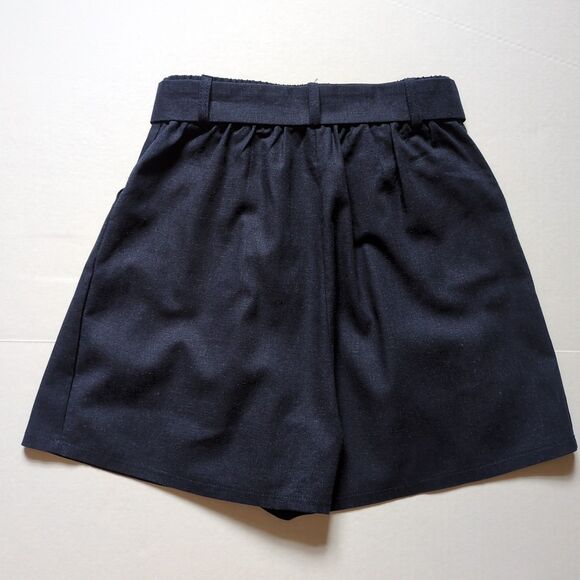 Francescas Mi Ami Womens XS Linen Blend Shorts Button Tie Waist Navy Blue Sailor - Picture 7 of 10